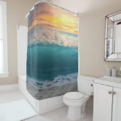Rideaux De Douche Ocean Sunset Beach Photo 193 (En situation)
