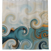 Rideaux De Douche Ocean Waves Beach Turquoise Blue Abstrait 74 (Devant)