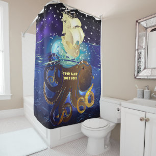 Rideaux De Douche Octopus Huge et Caravella