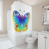 Rideaux De Douche Oeil de paon arc-en-ciel (En situation)
