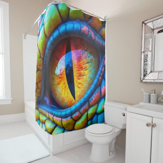 Rideaux De Douche OEil dragon (En situation)