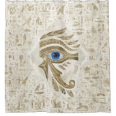Rideaux De Douche OEil égyptien de Horus - Or et perle (Devant)