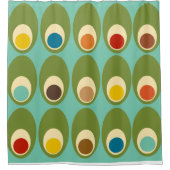 Rideaux De Douche Oeufs modernes du milieu du siècle (Devant)