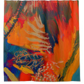 Rideaux De Douche Oeuvre Abstraite moderne Boho (Devant)