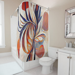 Rideaux De Douche Oeuvre Abstraite moderne Boho