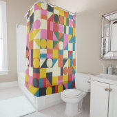 Rideaux De Douche OEuvre de composition Bauhaus réalisée avec la plu (En situation)