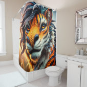 Rideaux De Douche OEuvre de Lion (En situation)