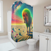 Rideaux De Douche OEuvre de Lion (En situation)