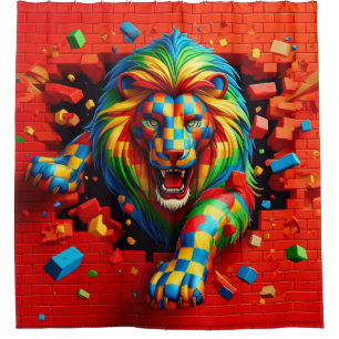 Rideaux De Douche OEuvre de Lion