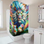 Rideaux De Douche OEuvre de Lion (En situation)
