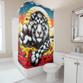 Rideaux De Douche OEuvre de Lion (En situation)