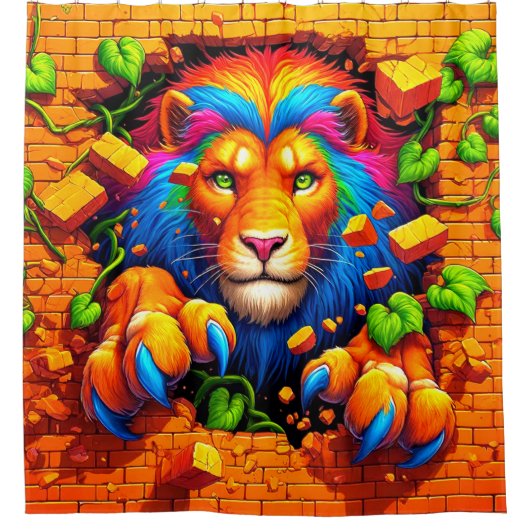 Rideaux De Douche OEuvre de Lion (Devant)