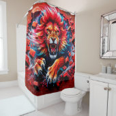 Rideaux De Douche OEuvre de Lion (En situation)