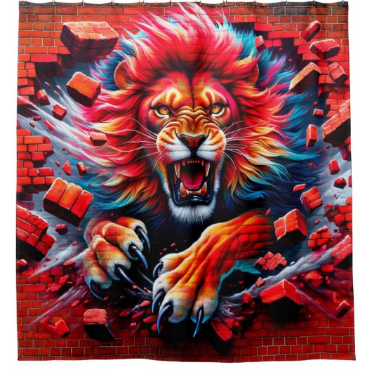 Rideaux De Douche OEuvre de Lion (Devant)
