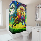 Rideaux De Douche OEuvre de Lion (En situation)