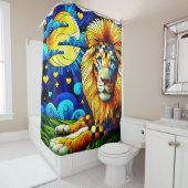 Rideaux De Douche OEuvre de Lion (En situation)