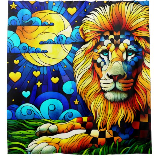 Rideaux De Douche OEuvre de Lion (Devant)