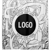 Rideaux De Douche Oeuvre d'origine moderne et logo (Devant)