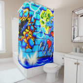 Rideaux De Douche Oeuvre Dragon (En situation)