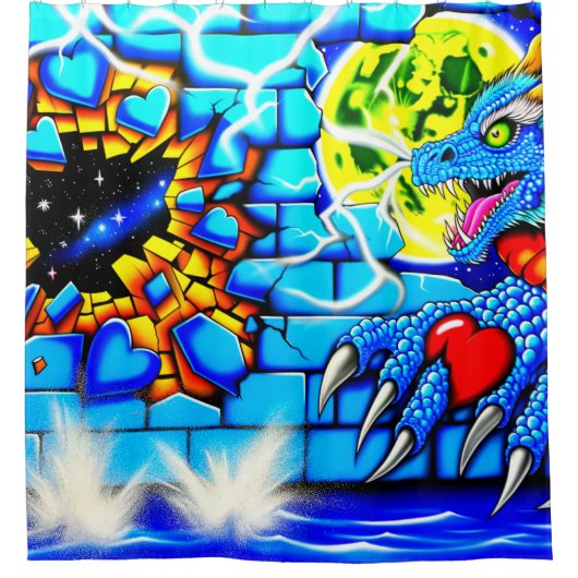 Rideaux De Douche Oeuvre Dragon (Devant)