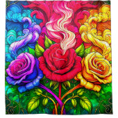 Rideaux De Douche Oeuvre rose (Devant)