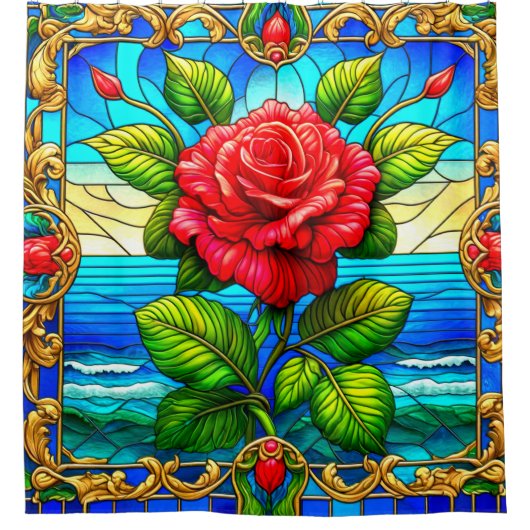 Rideaux De Douche Oeuvre rose (Devant)