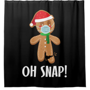 Rideaux De Douche Oh ! Noël pain d'épice homme masque cadeau