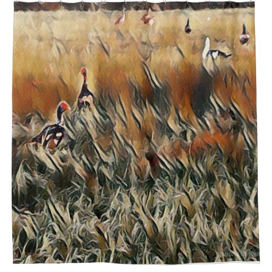 Rideaux De Douche Oies et canards (Devant)