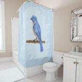 Rideaux De Douche Oiseau bleu (En situation)