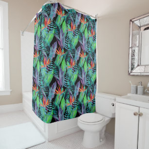 Rideaux De Douche Oiseau d'aquarelle du paradis