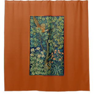 Rideaux De Douche Oiseau de faisan dans un arbre (par William Morris