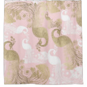 Rideaux De Douche Oiseau royal rose (Devant)
