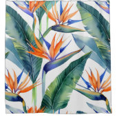 Rideaux De Douche Oiseau tropical du Paradis motif (Devant)