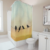 Rideaux De Douche Oiseaux (En situation)