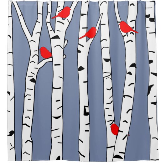 Rideaux De Douche Oiseaux (Devant)