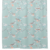 Rideaux De Douche Oiseaux et fleurs (Devant)