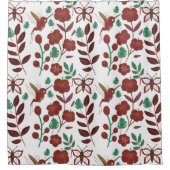 Rideaux De Douche Oiseaux motifs et papillons floraux sans soudure (Devant)