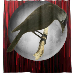 Rideaux De Douche Oiseaux sauvages - Le Corbeau de la Lune