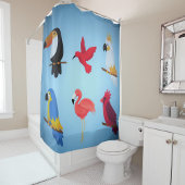 Rideaux De Douche Oiseaux tropicaux