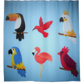 Rideaux De Douche Oiseaux tropicaux (Devant)