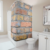 Rideaux De Douche Old brick wall texture backgroundarchitecture, bac (En situation)