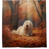 Rideaux De Douche Old English Sheepdog en automne Leaves Fall Inspir (Devant)