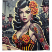 Rideaux De Douche Old School mignonne Goth Girl (Devant)