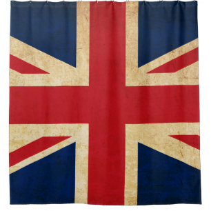 Rideaux De Douche Old Vintage Grunge United Kingdom Flag Union