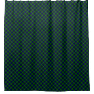 Rideaux De Douche Oliphant tartan bleu vert plaid