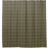 Rideaux De Douche Olive et Sage Vert En vichy Plaid Motif (Devant)