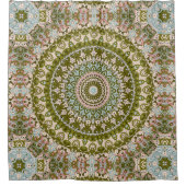 Rideaux De Douche Olive Green et Pastel Mandala Motif (Devant)