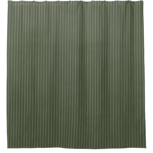 Rideaux De Douche Olive Pinstripes (Devant)