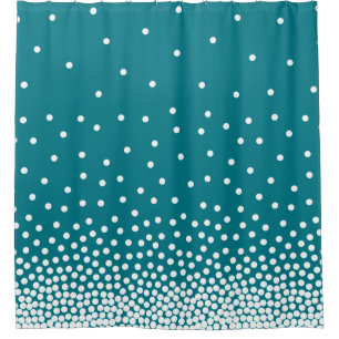 Rideaux De Douche Ombré 240816 - Turquoise blanc et foncé