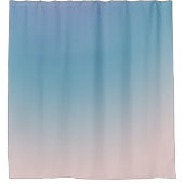 Rideaux De Douche Ombre à fond blanc Aqua Peach (Devant)